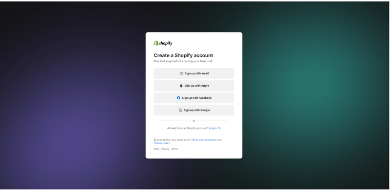Create Your Shopify Account