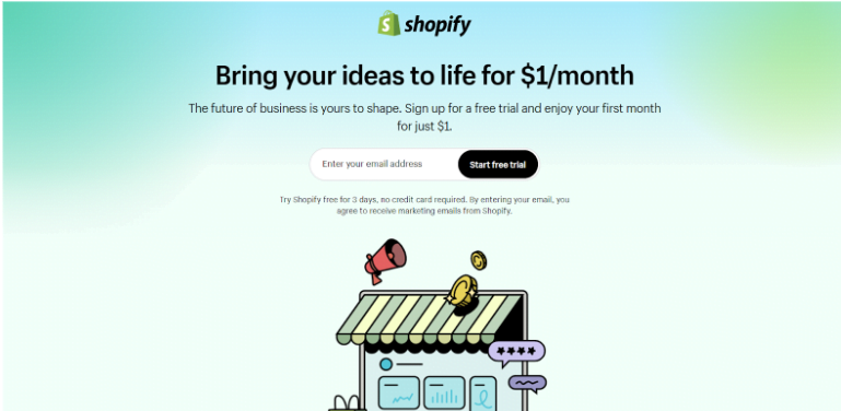 Shopify $1 Offer