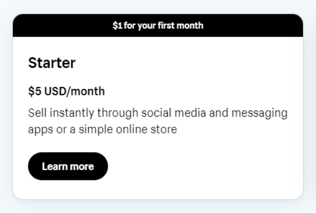 Shopify Starter Plan