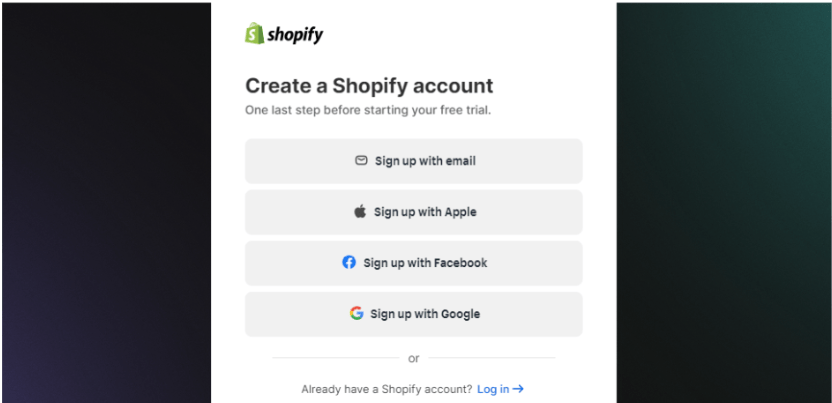 Create Your Shopify Account