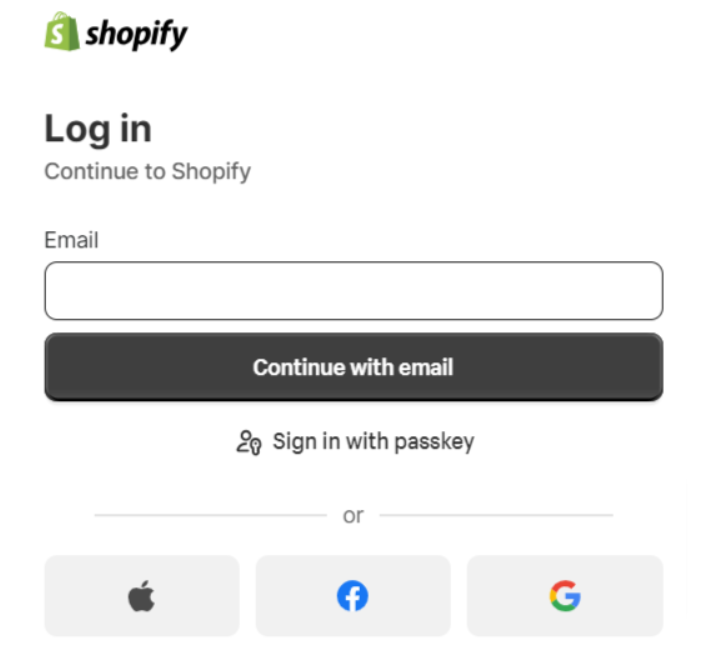 Start By Logging Into Your Shopify Admin Panel